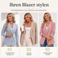 📢📢50%Rabatt!!!🎉✨Zweireihiger Freizeitblazer für Damen