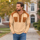 📢📢50%Rabatt!!!🎉🏃‍♀️ Es wird im Akkord weggeschnappt – zögern Sie nicht! Legere Kapuzen-Sweatshirt aus Waffelstrick für Herren