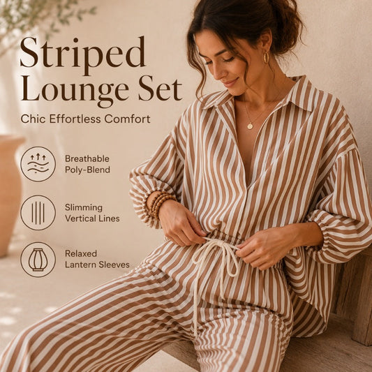 📢📢50%Rabatt!!!🎉✨ 2-teiliges Set – gestreiftes Oberteil & Hose – weicher Stoff, elastischer Bund & vielseitig kombinierbar – einzeln oder zusammen tragbar – für jeden Anlass geeignet | Jetzt shoppen