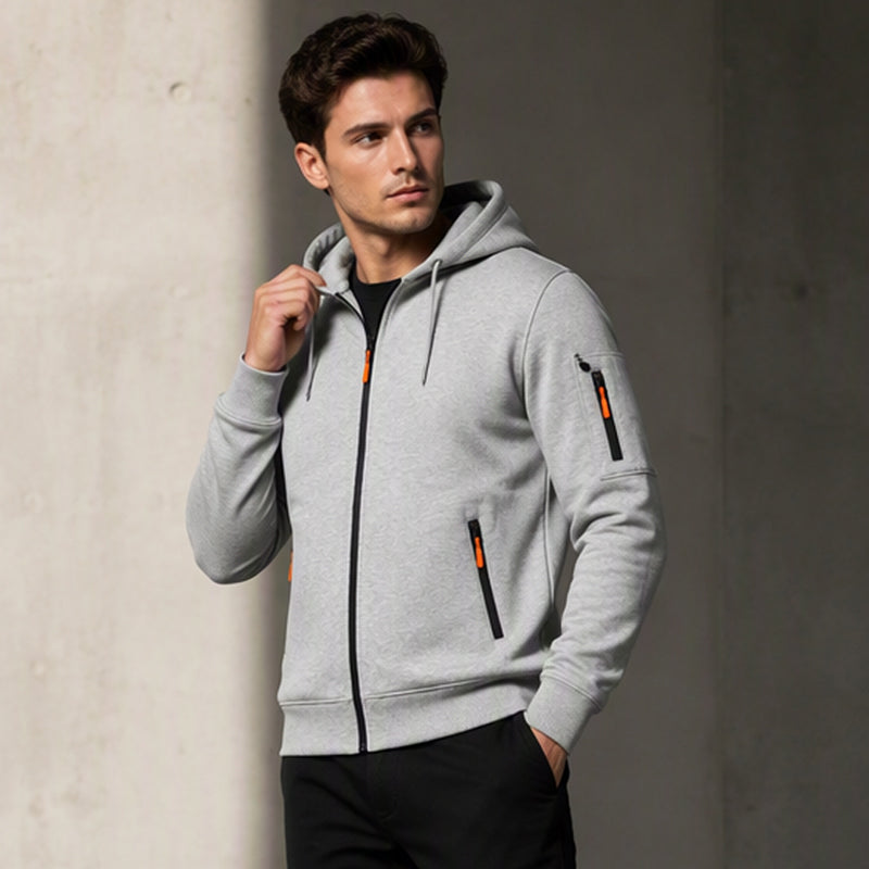 📢📢50%Rabatt!!!🎉✨Herren-Cargo-Jacke mit durchgehendem Reißverschluss und Kapuze