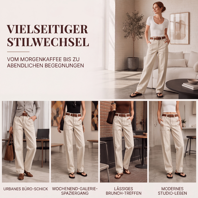 📢📢50%Rabatt!!!🎉👖Bestseller – Gerade-Weite-Hose – vielseitig und stylisch