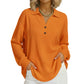 📢📢50%Rabatt!!!🎉⭐ Top-bewertet – V-Ausschnitt-Bluse mit Waffeltextur