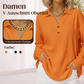 📢📢50%Rabatt!!!🎉⭐ Top-bewertet – V-Ausschnitt-Bluse mit Waffeltextur