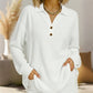 📢📢50%Rabatt!!!🎉⭐ Top-bewertet – V-Ausschnitt-Bluse mit Waffeltextur