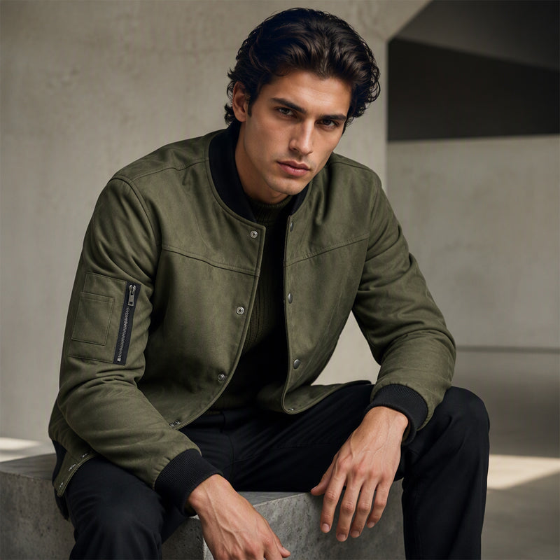 📢📢50%Rabatt!!!🎉✨Herren-Blousonjacke aus Wildlederimitat