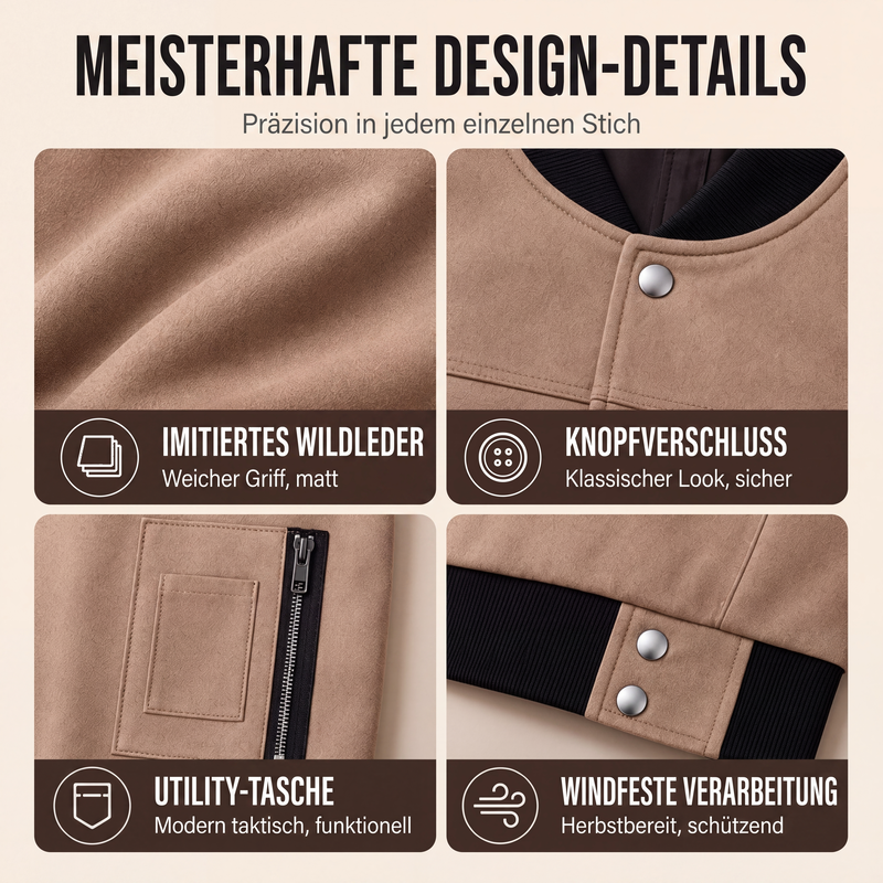 📢📢50%Rabatt!!!🎉✨Herren-Blousonjacke aus Wildlederimitat