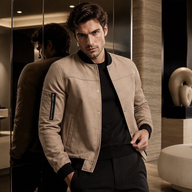 📢📢50%Rabatt!!!🎉✨Herren-Blousonjacke aus Wildlederimitat