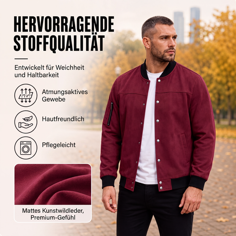 📢📢50%Rabatt!!!🎉✨Herren-Blousonjacke aus Wildlederimitat