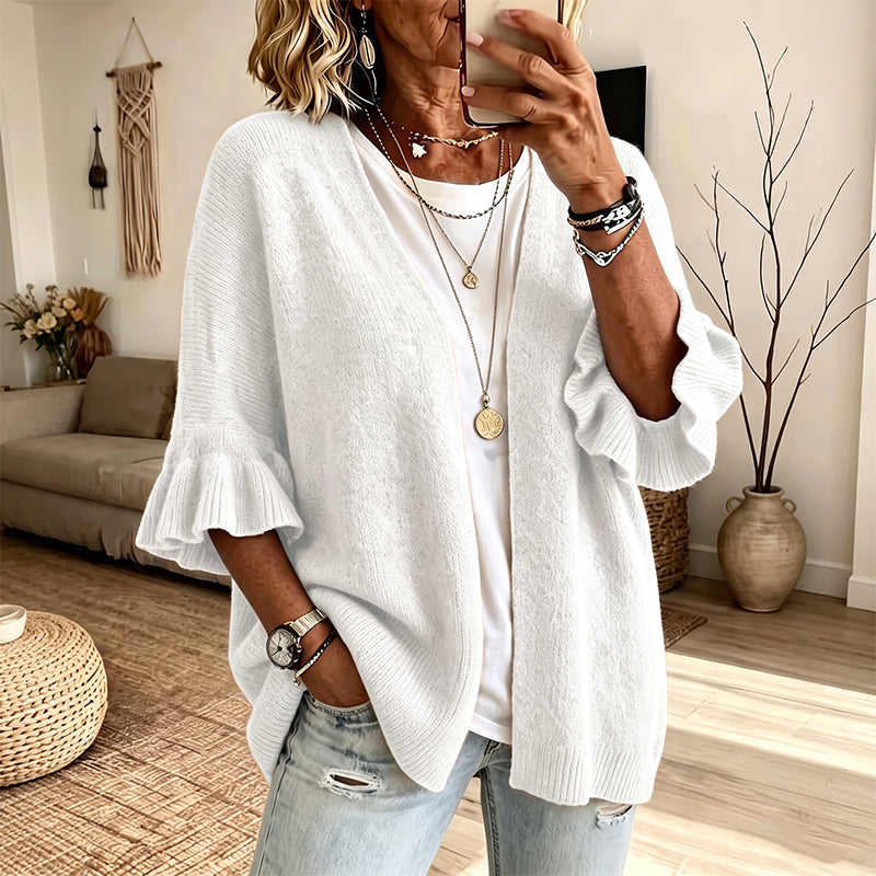 📢📢50%Rabatt!!!🎉✨Damen-Strickcardigan mit Rüschenärmeln