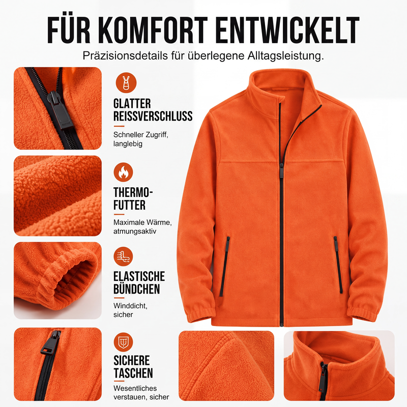 📢📢50%Rabatt!!!🎉✨Warme Stehkragen-Reißverschlussjacke für Herren