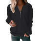 📢📢50%Rabatt!!!👚💎 Jetzt im Trend – Damen-Sweatshirt mit Zopfmuster und halblangem Reißverschluss