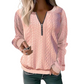 📢📢50%Rabatt!!!👚💎 Jetzt im Trend – Damen-Sweatshirt mit Zopfmuster und halblangem Reißverschluss