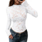 📢🎉50%Rabatt!!!🛍️✨Elegante Langarm-Spitzenshirts für Damen