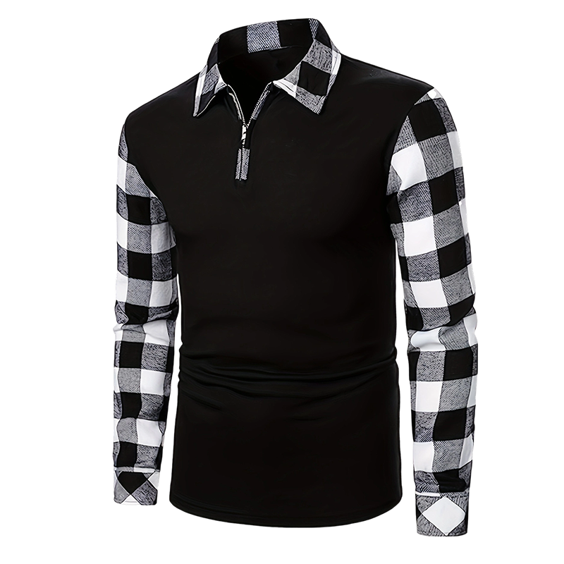 📢🎉50%Rabatt!!!🛍️✨Legeres Langarm-Halbzipphemd für Herren