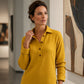 📢📢50%Rabatt!!!🎉✨Langarm-Henley-Shirt aus Waffelstrick für Damen