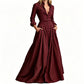 📢📢50%Rabatt!!!🎉✨Maxikleid mit Revers und Knopfleiste für Damen