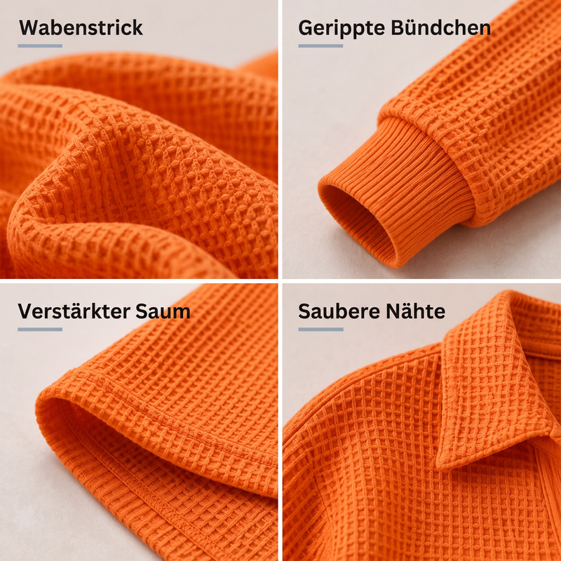 📢📢50%Rabatt!!!🎉✨Gestricktes Langarm-Oberteil mit V-Ausschnitt für Damen