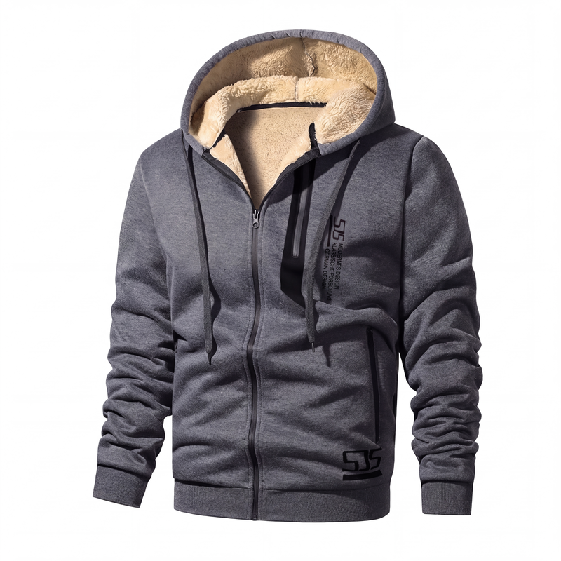 🧥 50% Rabatt | Kuschelige Wärme & Kälteschutz – Herren Plüsch-Kapuzenjacke
