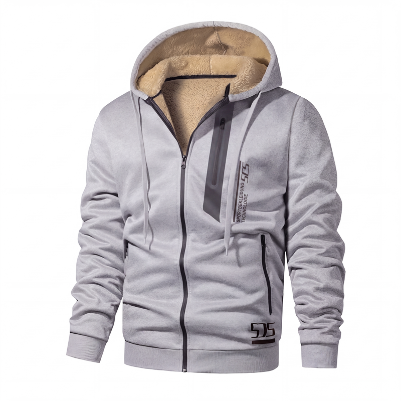 🧥 50% Rabatt | Kuschelige Wärme & Kälteschutz – Herren Plüsch-Kapuzenjacke