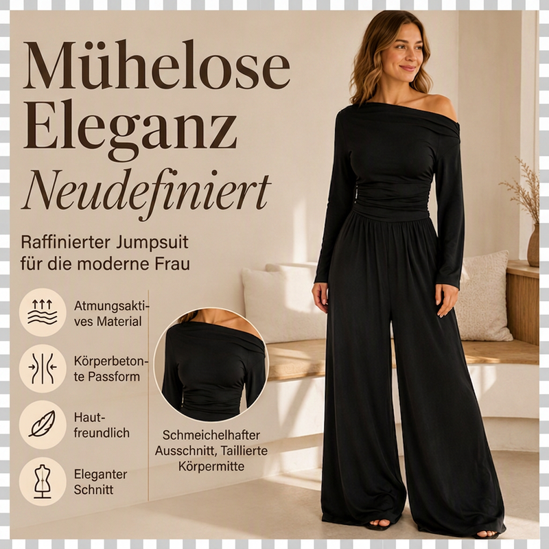 📢🎉50%Rabatt!!!🛍️✨Damen-Schulterfreier Weitbein-Jumpsuit