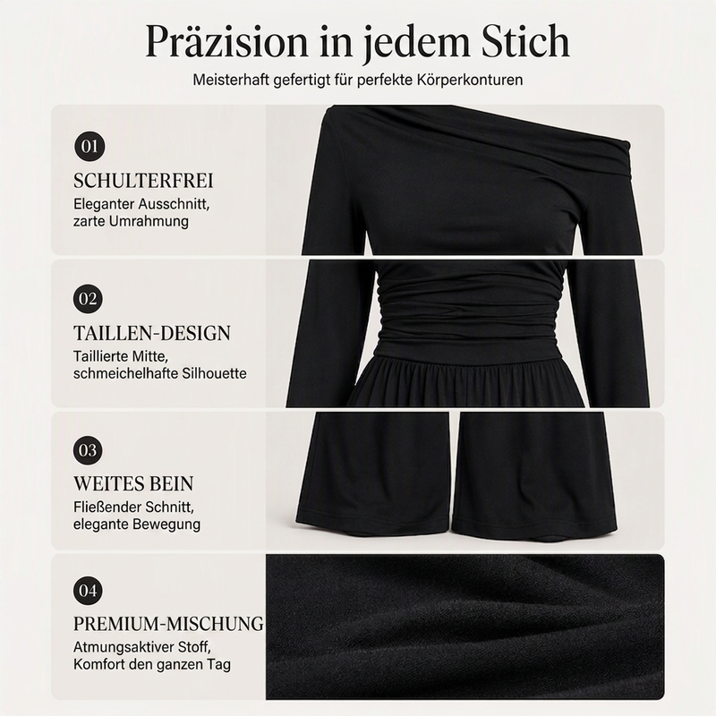 📢🎉50%Rabatt!!!🛍️✨Damen-Schulterfreier Weitbein-Jumpsuit
