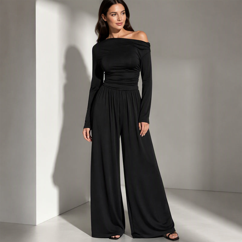 📢🎉50%Rabatt!!!🛍️✨Damen-Schulterfreier Weitbein-Jumpsuit