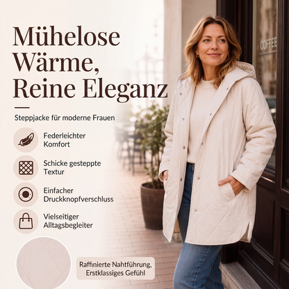 📢📢50%Rabatt!!!🎉✨Winterliche Damen-Steppmäntel mit Kapuze im Diamantsteppmuster