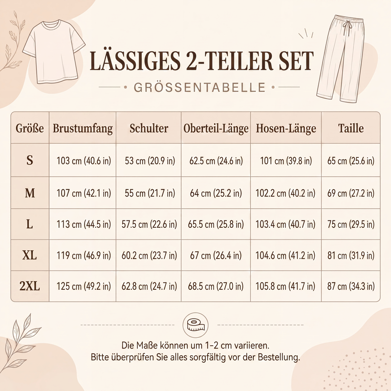 📢🎉50%Rabatt!!!🛍️✨Lässiges Zweiteiler-Set – perfekt für Alltag