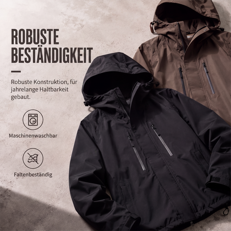 📢📢50%Rabatt!!!🎉✨Winddichte Cargojacke mit Kapuze für Herren, wasserdichte Outdoor-Streetwear-Mantel