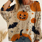 📢📢50%Rabatt!!!🎉✨Damen-Halloween-Strickpullover im lockeren Schnitt mit Fledermausärmel