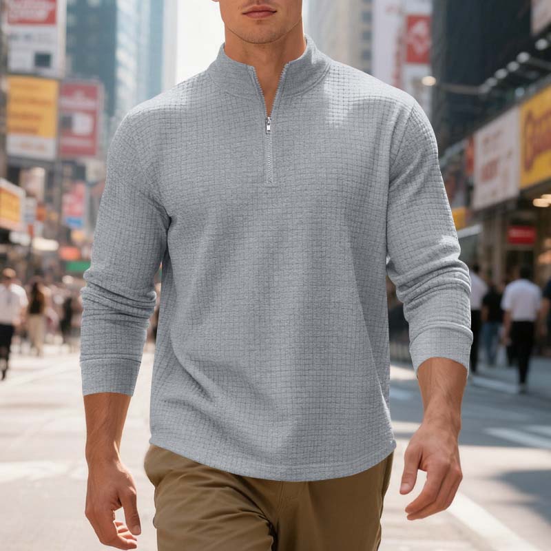 📢📢50%Rabatt!!!🎉✨Herren-Viertelzip-Jacquard-Pullover-Sweatshirt