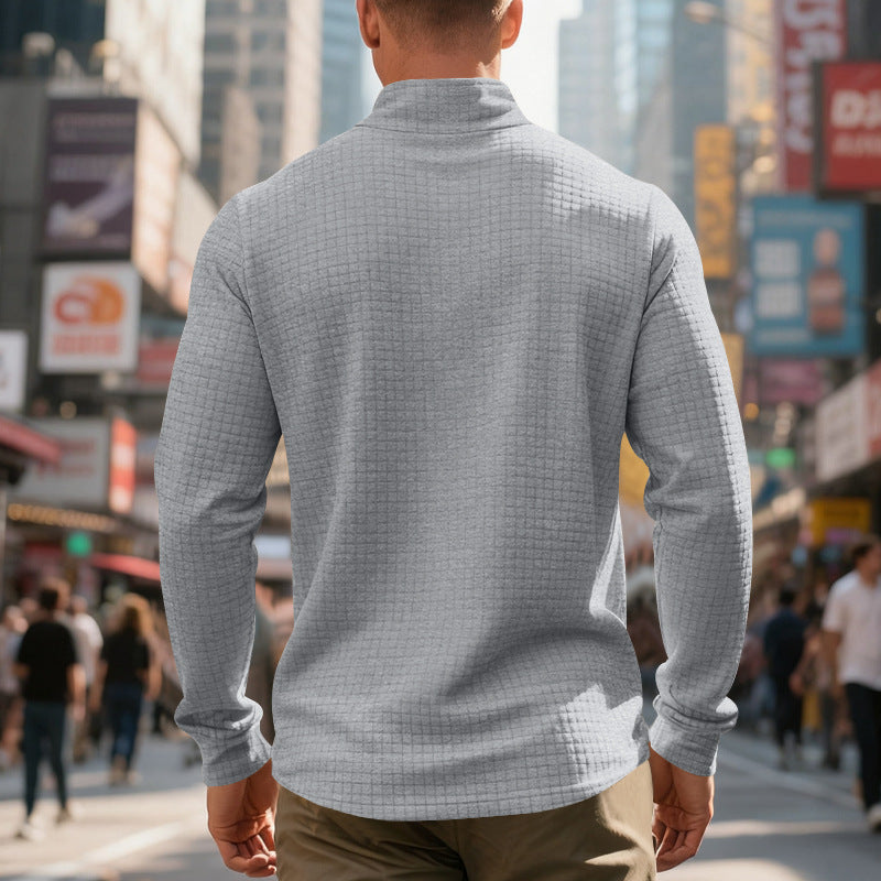 📢📢50%Rabatt!!!🎉✨Herren-Viertelzip-Jacquard-Pullover-Sweatshirt