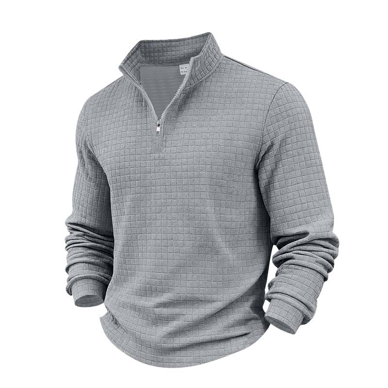 📢📢50%Rabatt!!!🎉✨Herren-Viertelzip-Jacquard-Pullover-Sweatshirt