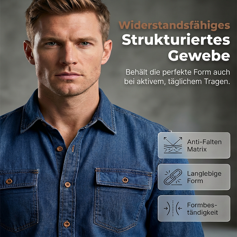 📢📢50%Rabatt!!!🎉✨Jeanshemd für Herren, langärmlig, lässige Knopf-Strickjacke