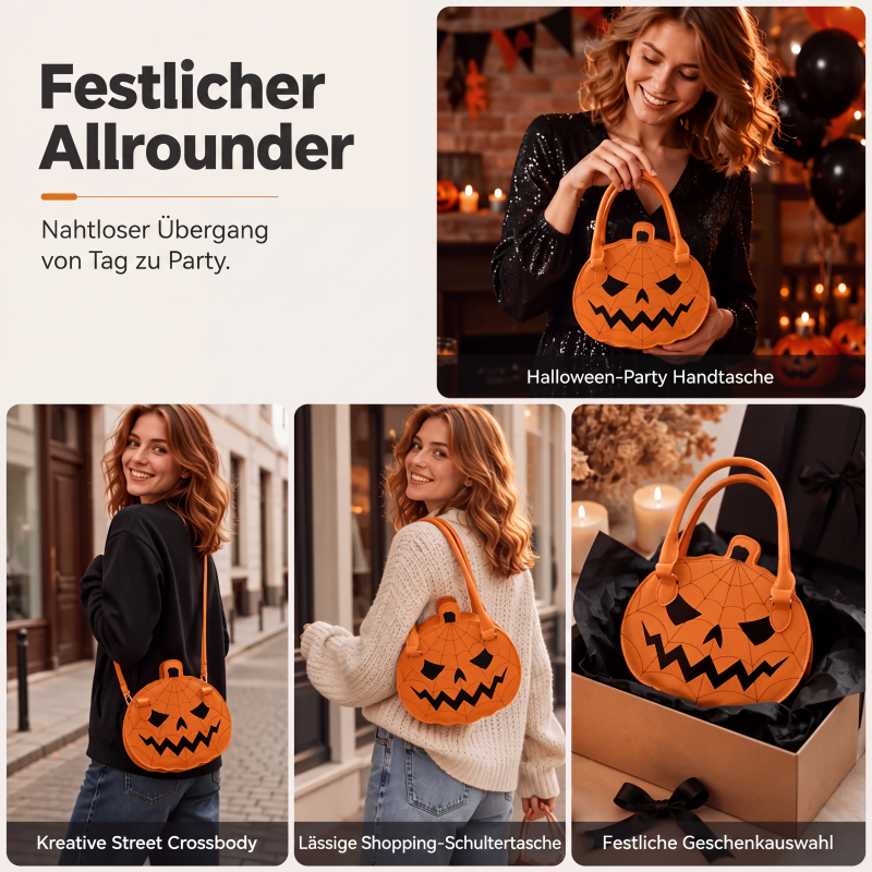 📢📢50%Rabatt!!!🎉✨Niedliche Halloween-Kürbis-Handtasche