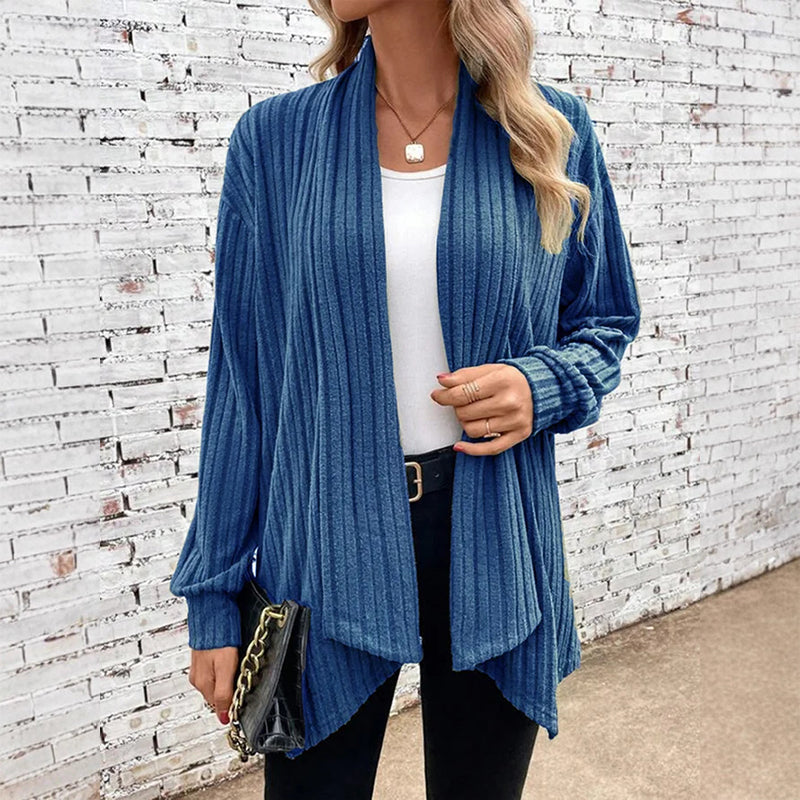 📢📢50%Rabatt!!!🎉✨Lässige Damen-Cardigan mit offener Vorderseite und Drapierung