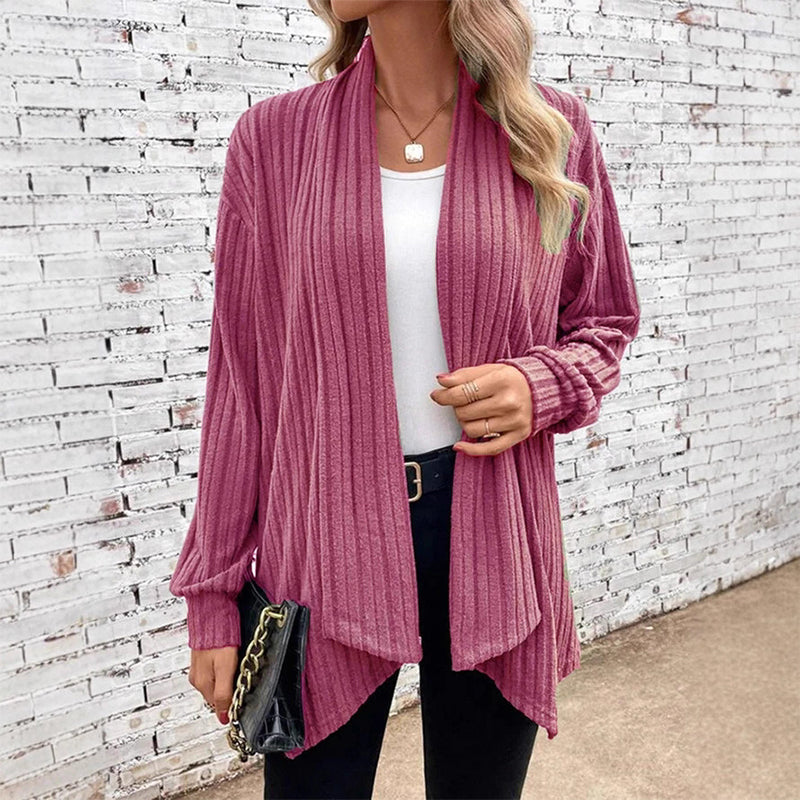 📢📢50%Rabatt!!!🎉✨Lässige Damen-Cardigan mit offener Vorderseite und Drapierung