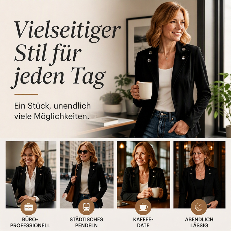📢📢50%Rabatt!!!🎉✨Schicke taillierte Damenjacke mit Revers