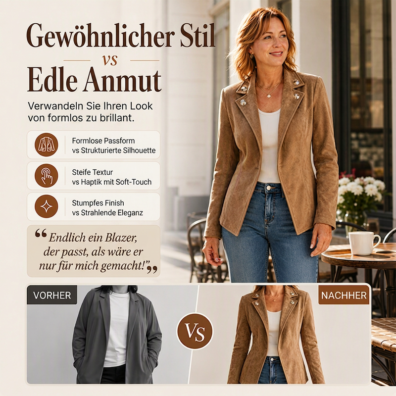 📢📢50%Rabatt!!!🎉✨Schicke taillierte Damenjacke mit Revers