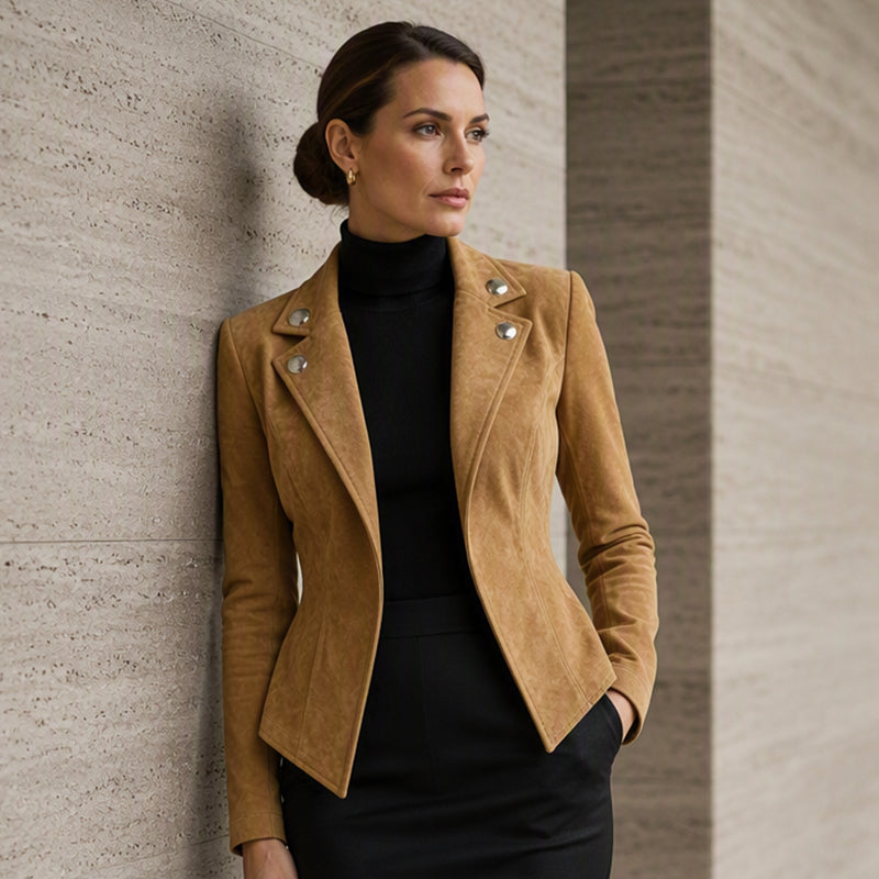 📢📢50%Rabatt!!!🎉✨Schicke taillierte Damenjacke mit Revers