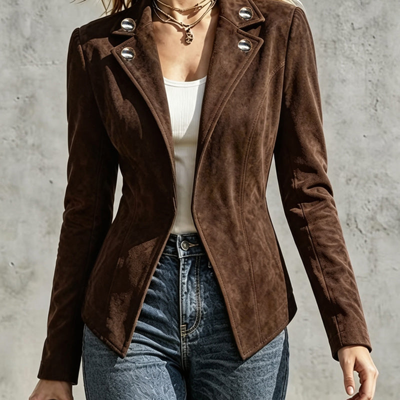 📢📢50%Rabatt!!!🎉✨Schicke taillierte Damenjacke mit Revers