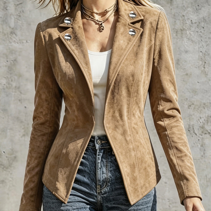 📢📢50%Rabatt!!!🎉✨Schicke taillierte Damenjacke mit Revers