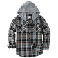 📢📢50%Rabatt!!!🎉✨Karierte Flanell-Hemdjacke mit Kapuze für Herren
