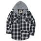 📢📢50%Rabatt!!!🎉✨Karierte Flanell-Hemdjacke mit Kapuze für Herren
