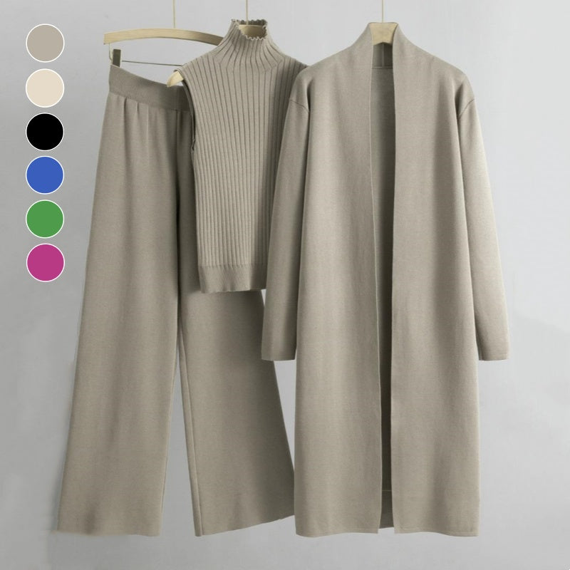 📢📢50%Rabatt!!!💞 Über 100.000 verkauft – der beliebteste Hit – jetzt zum halben Preis Herbst Ärmellose Weste ＆ Cardigan ＆ Hose 3-teiliges Set