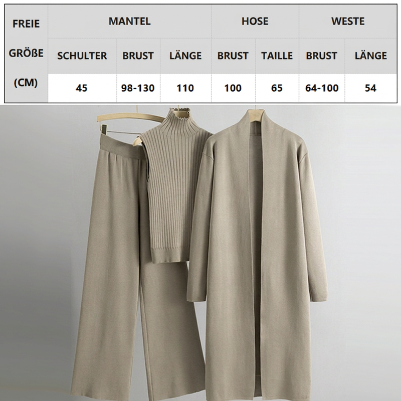 📢📢50%Rabatt!!!💞 Über 100.000 verkauft – der beliebteste Hit – jetzt zum halben Preis Herbst Ärmellose Weste ＆ Cardigan ＆ Hose 3-teiliges Set