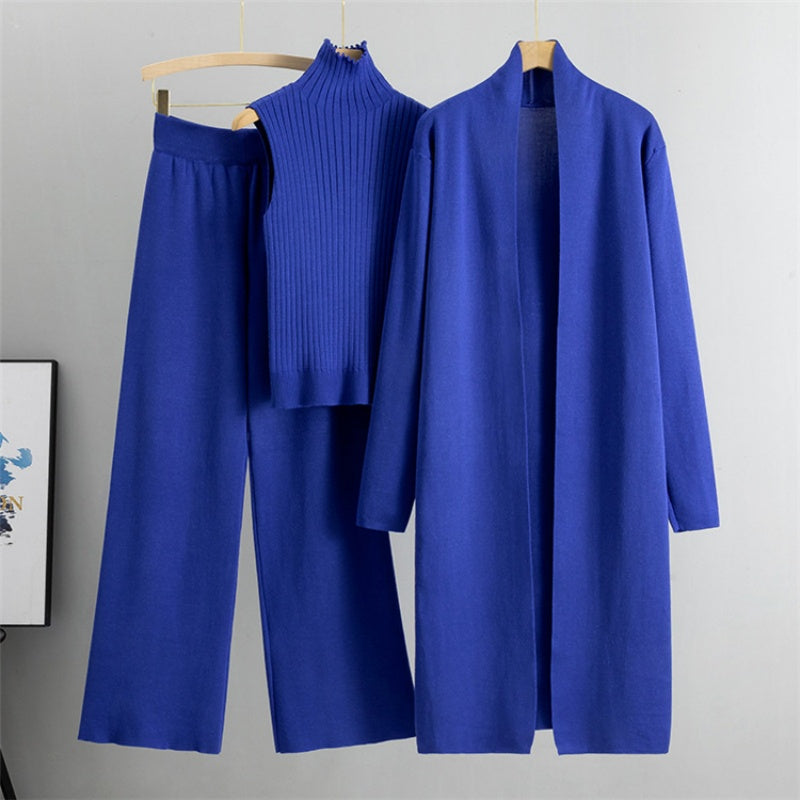 📢📢50%Rabatt!!!💞 Über 100.000 verkauft – der beliebteste Hit – jetzt zum halben Preis Herbst Ärmellose Weste ＆ Cardigan ＆ Hose 3-teiliges Set