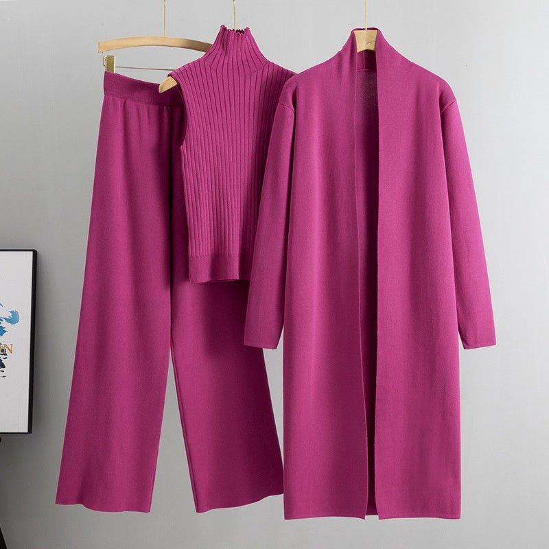 📢📢50%Rabatt!!!💞 Über 100.000 verkauft – der beliebteste Hit – jetzt zum halben Preis Herbst Ärmellose Weste ＆ Cardigan ＆ Hose 3-teiliges Set