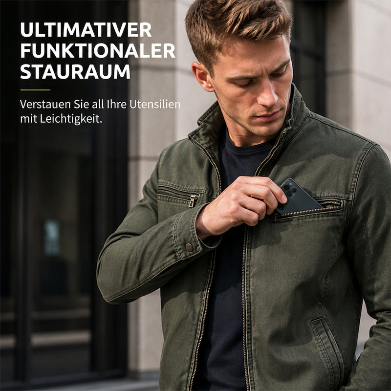 📢📢50%Rabatt!!!🎉✨Herren-Cargo-Jacke, leger und figurbetont