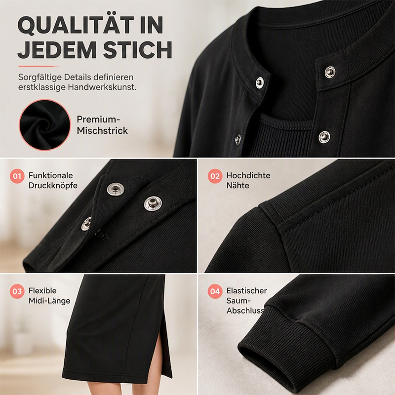 📢📢50%Rabatt!!!🎉✨Elegantes Trägerkleid mit kurzer Jacke für Damen, 2-teiliges Set